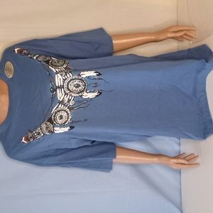 ⭐Diamond Dust Blue Native T-Shirt XL NWT⭐